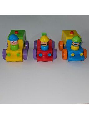 3 VTG Fun Time Toys Emergency Vehicle Figures Lot Ambulance Police Car Firetruck
